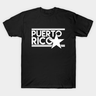 Puerto Rico Estrella Mi Bandera Negra Puerto Rican Flag T-Shirt